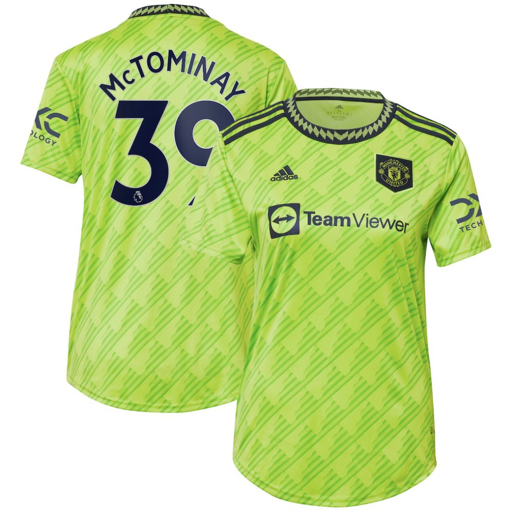 Adidas Scott McTominay Manchester United Women's 2022/23 Third Replica Player Jerseys - Neon Green