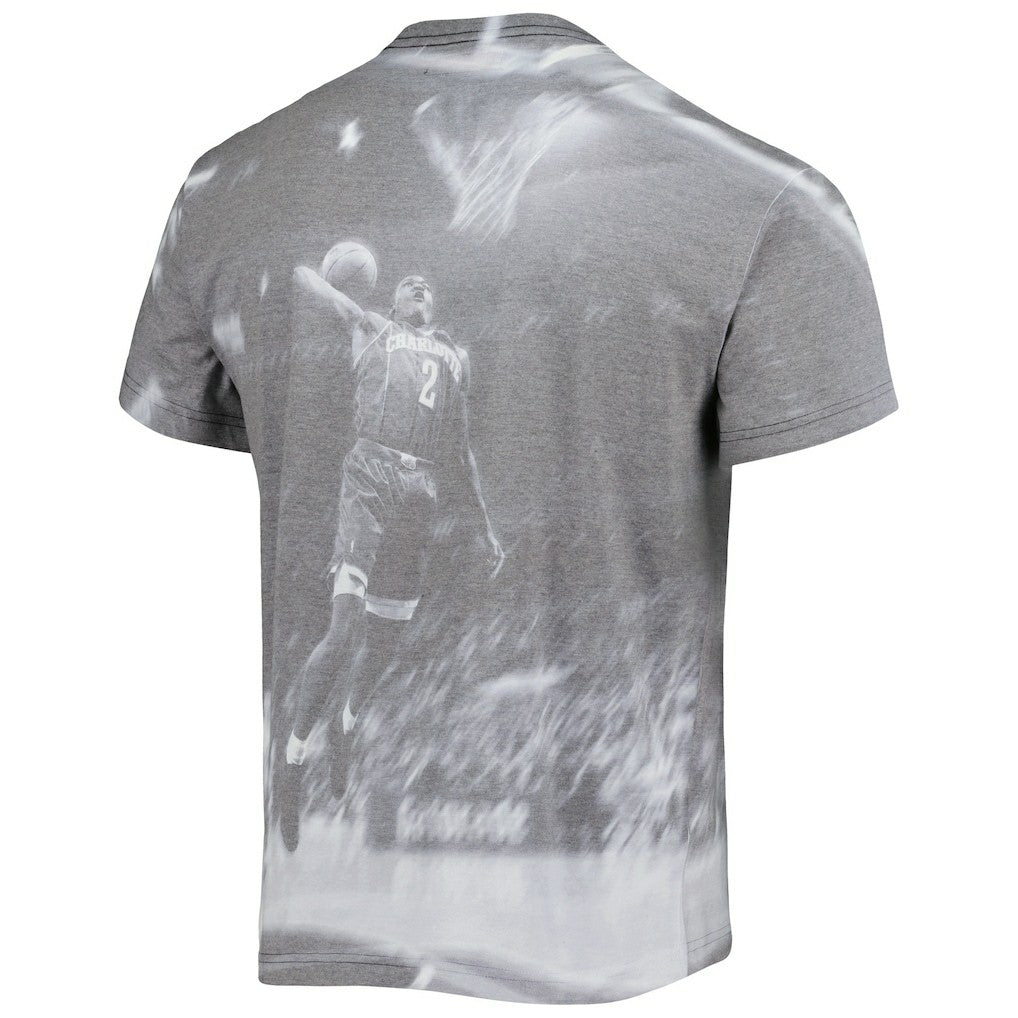 Mitchell & Ness - Larry Johnson Charlotte Hornets Above The Rim T-Shirt - Heather Gray