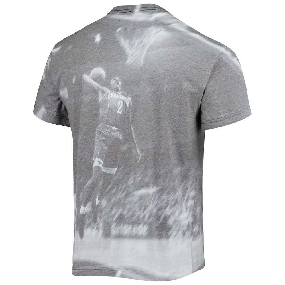 Mitchell & Ness - Larry Johnson Charlotte Hornets Above The Rim T-Shirt - Heather Gray