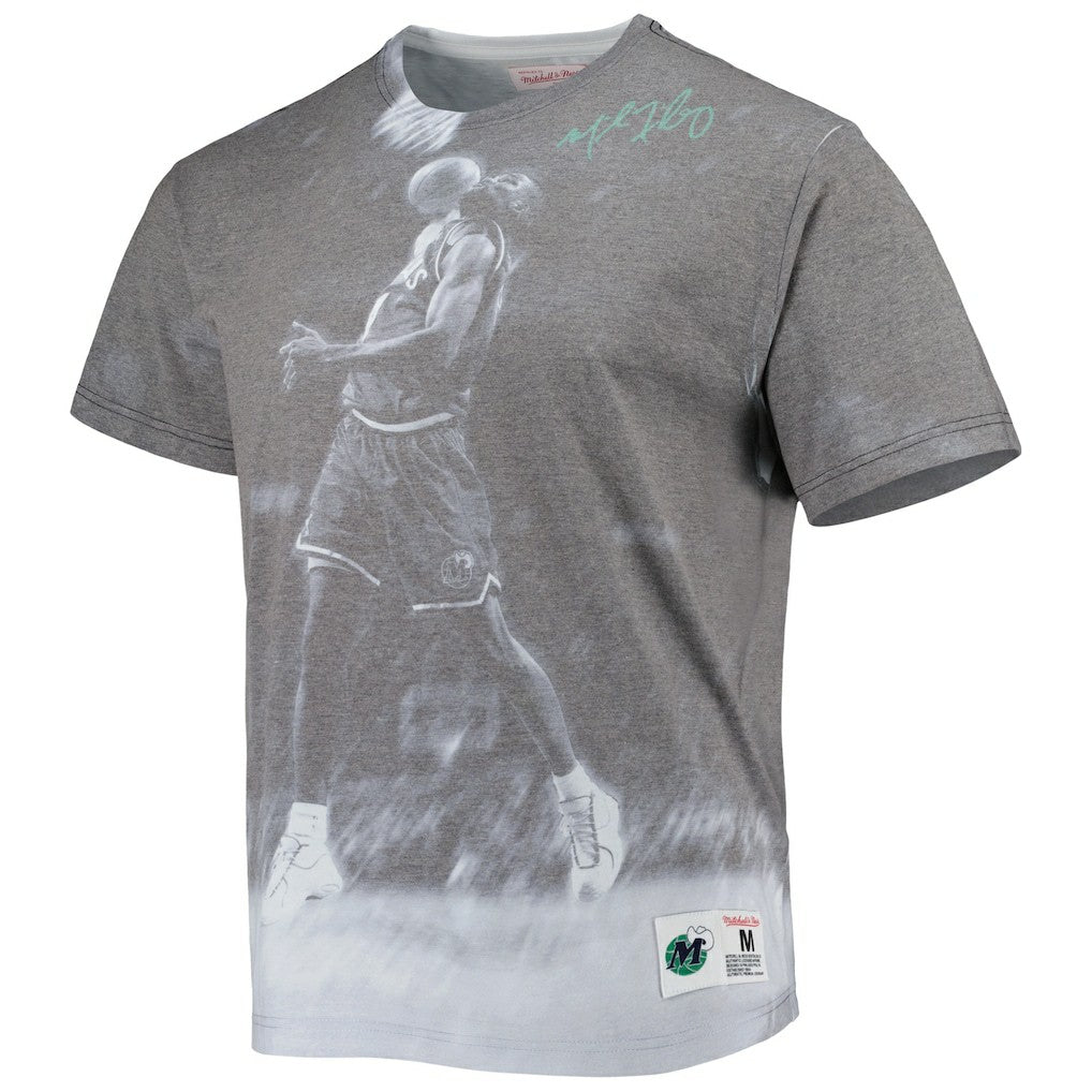 Mitchell & Ness - Michael Finley Dallas Mavericks Above The Rim T-Shirt - Heather Gray