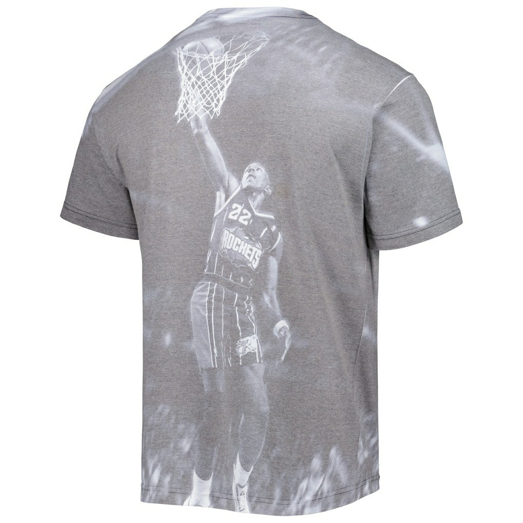 Mitchell & Ness - Clyde Drexler Houston Rockets Above The Rim T-Shirt - Heather Gray