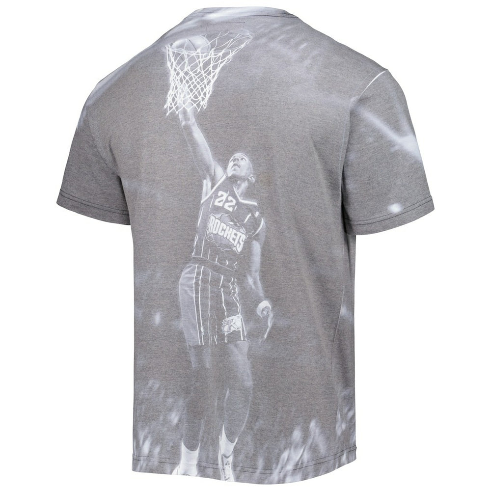 Mitchell & Ness - Clyde Drexler Houston Rockets Above The Rim T-Shirt - Heather Gray