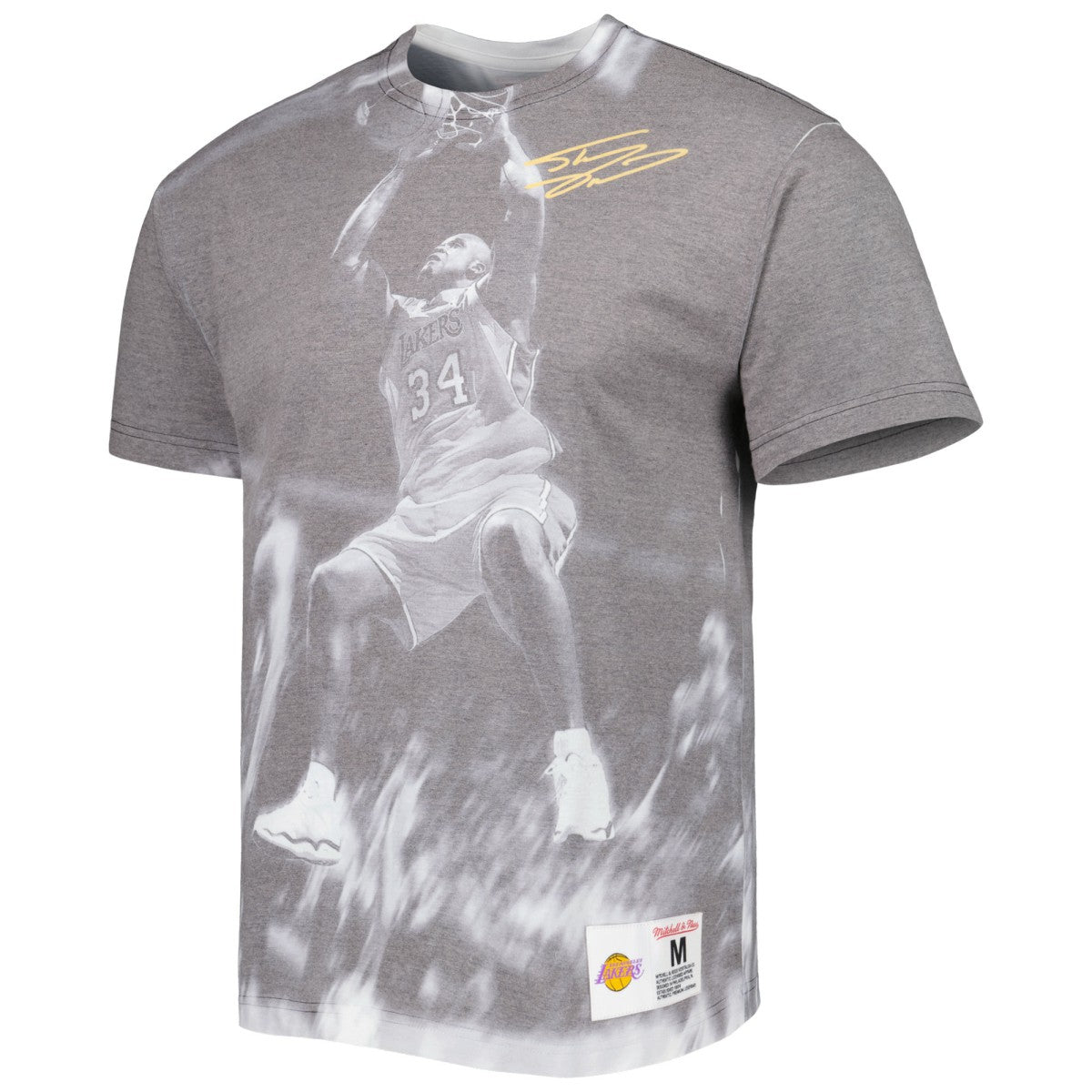 Mitchell & Ness - Shaquille O'Neal Los Angeles Lakers Above The Rim T-Shirt - Heather Gray