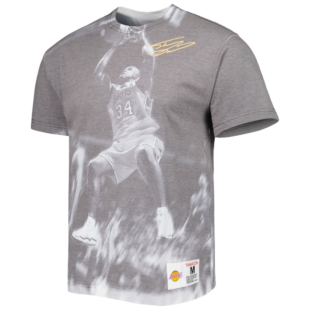 Mitchell & Ness - Shaquille O'Neal Los Angeles Lakers Above The Rim T-Shirt - Heather Gray