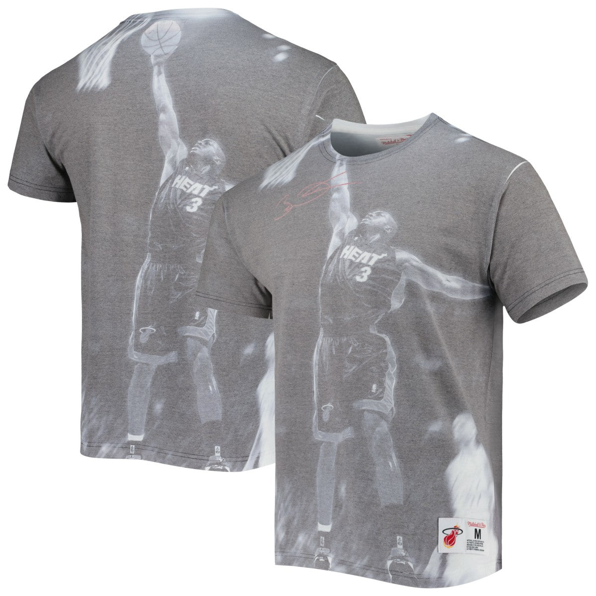 Mitchell & Ness - Dwyane Wade Miami Heat Above The Rim T-Shirt - Heather Gray