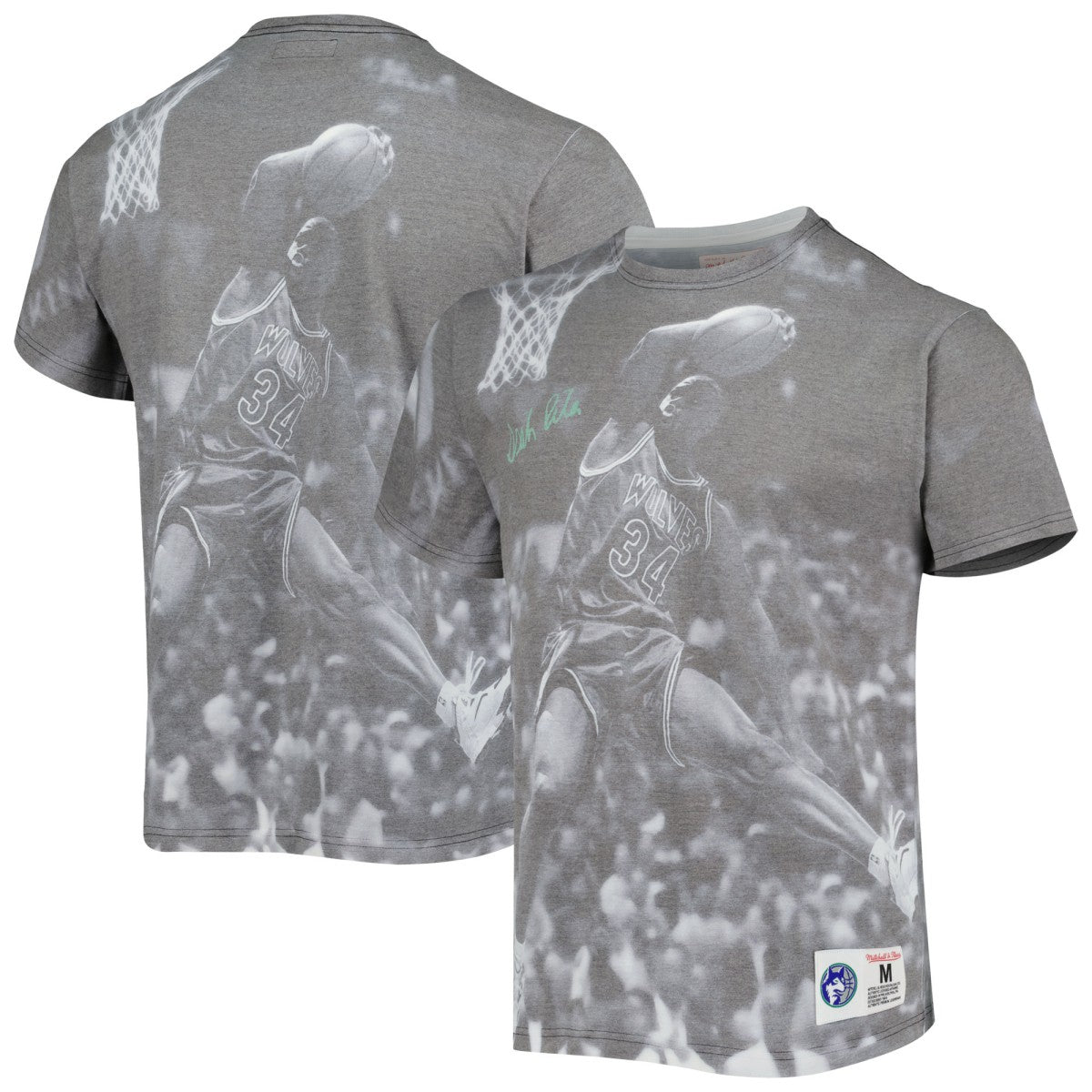 Mitchell & Ness - Isaiah Rider Minnesota Timberwolves Above The Rim T-Shirt - Gray