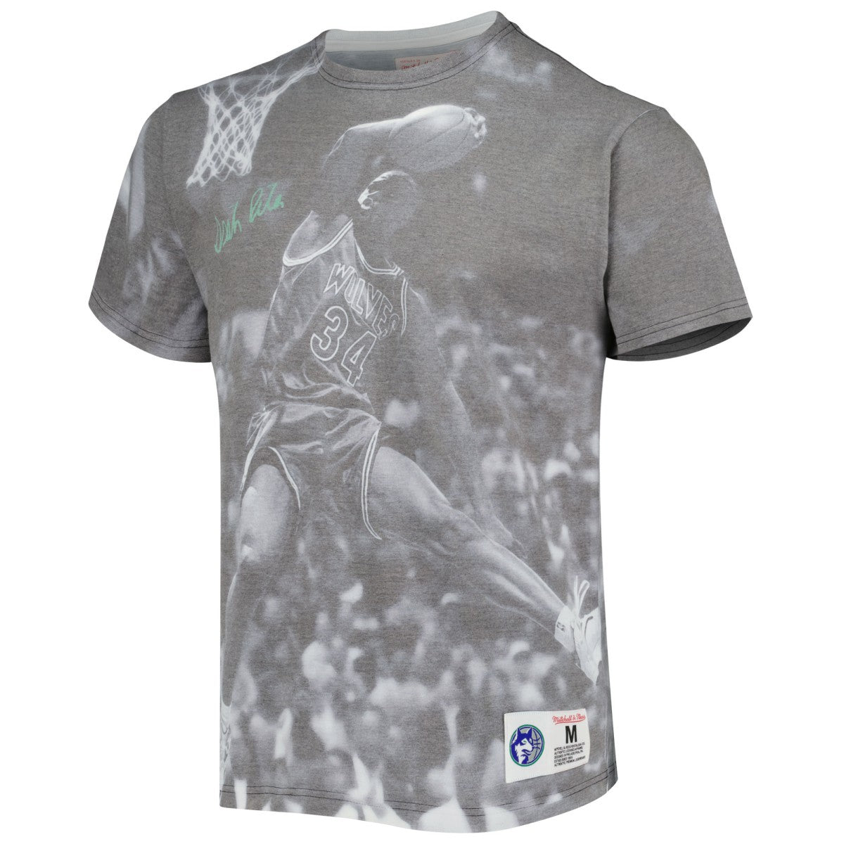 Mitchell & Ness - Isaiah Rider Minnesota Timberwolves Above The Rim T-Shirt - Gray