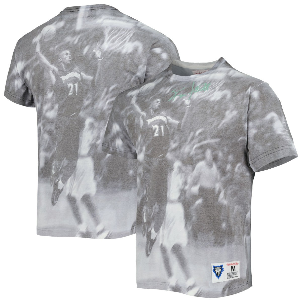 Mitchell & Ness - Kevin Garnett Minnesota Timberwolves Above The Rim T-Shirt - Heather Gray