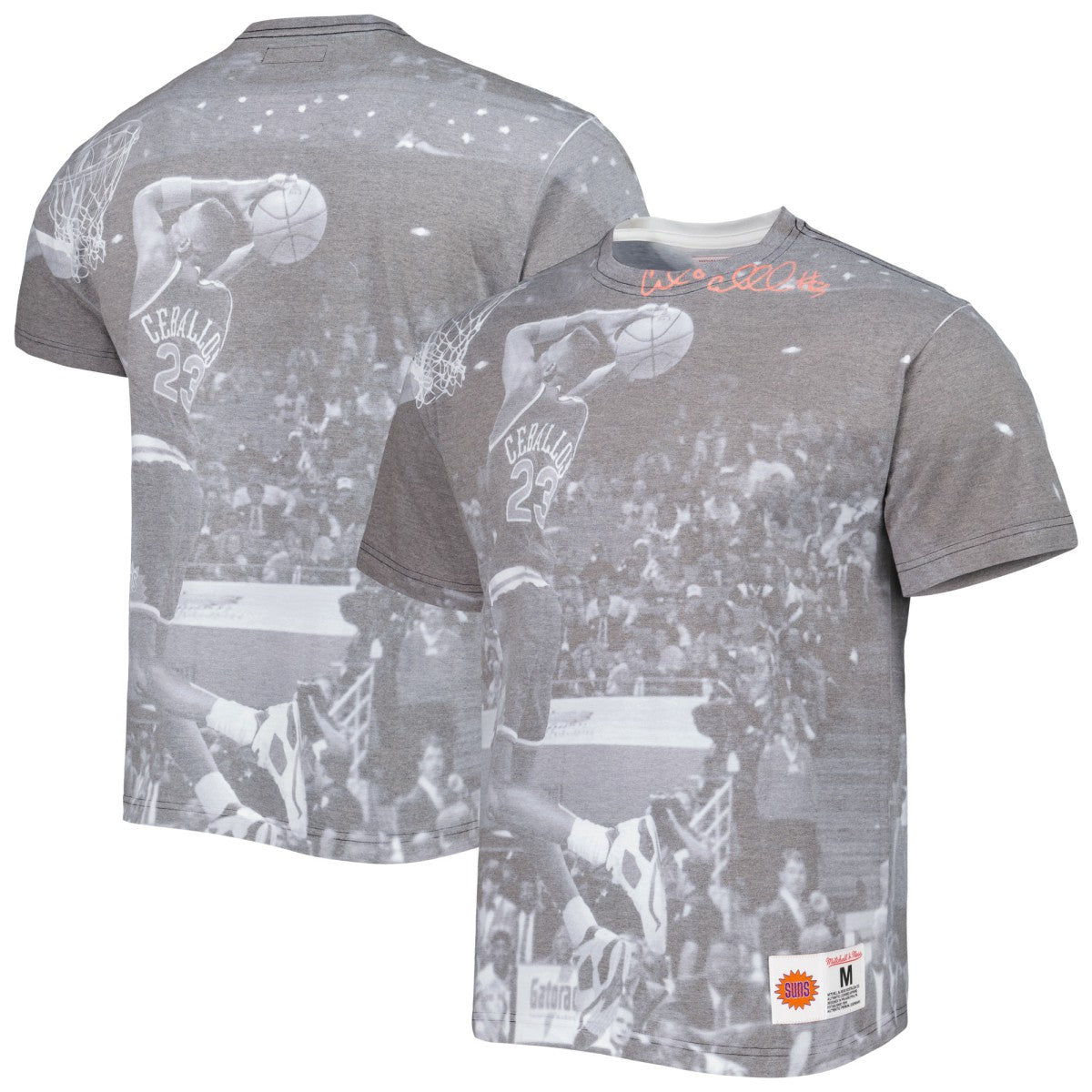 Mitchell & Ness - Cedric Ceballos Phoenix Suns Above The Rim T-Shirt - Heather Gray