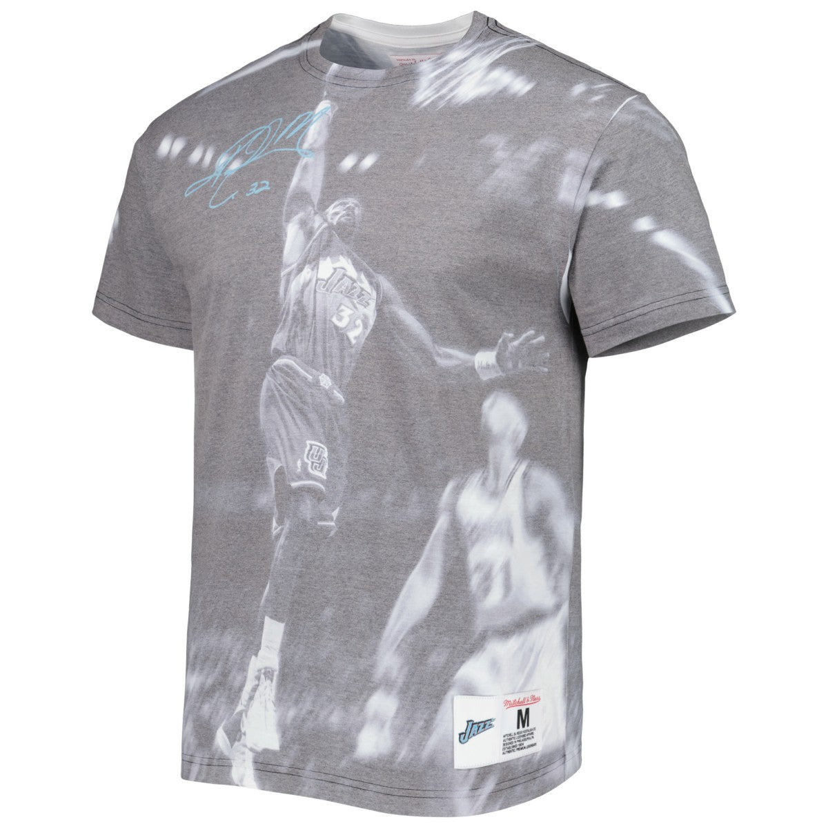 Mitchell & Ness - Karl Malone Utah Jazz Above The Rim T-Shirt - Heather Gray