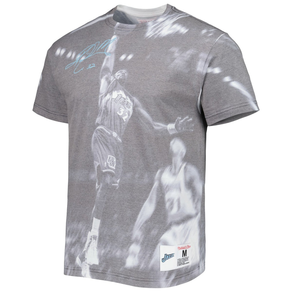 Mitchell & Ness - Karl Malone Utah Jazz Above The Rim T-Shirt - Heather Gray