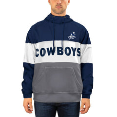 Dallas Cowboys New Era Fleece Retro Joe Pullover Hoodie Navy/White - NFL