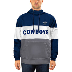 Dallas Cowboys New Era Big & Tall Fleece Star Pullover Hoodie Navy/Gray - NFL