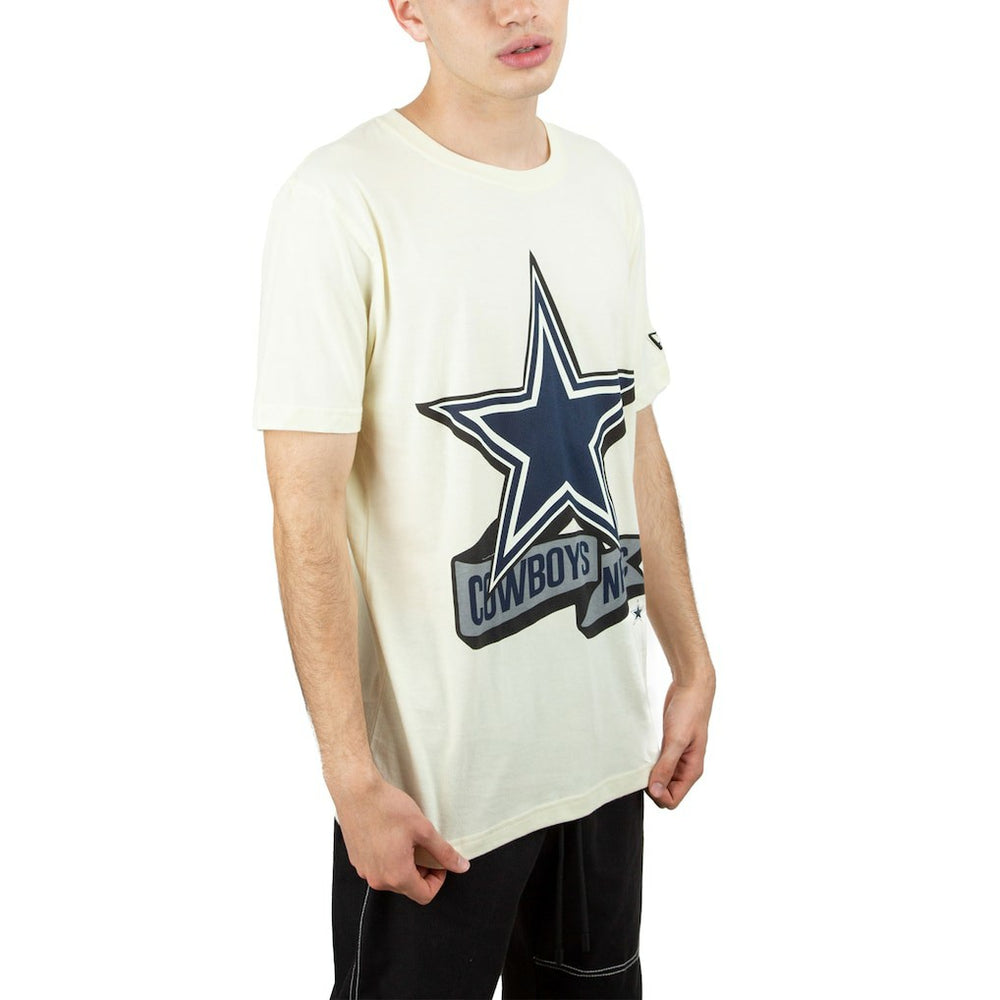 Dallas Cowboys New Era Chrome T-Shirt Cream - NFL