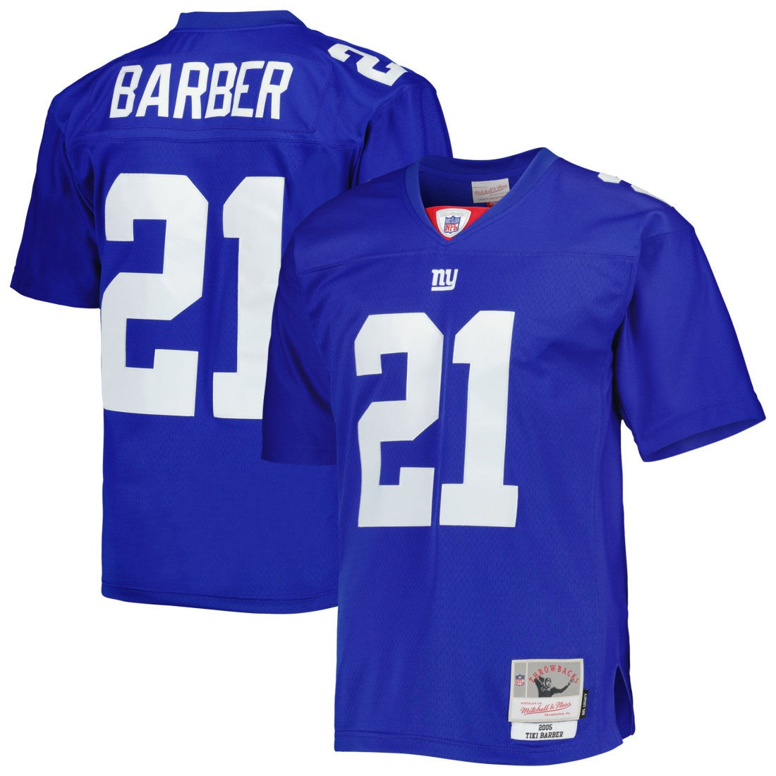 Tiki Barber New York Giants Legacy Replica Jersey Royal - Mitchell & Ness
