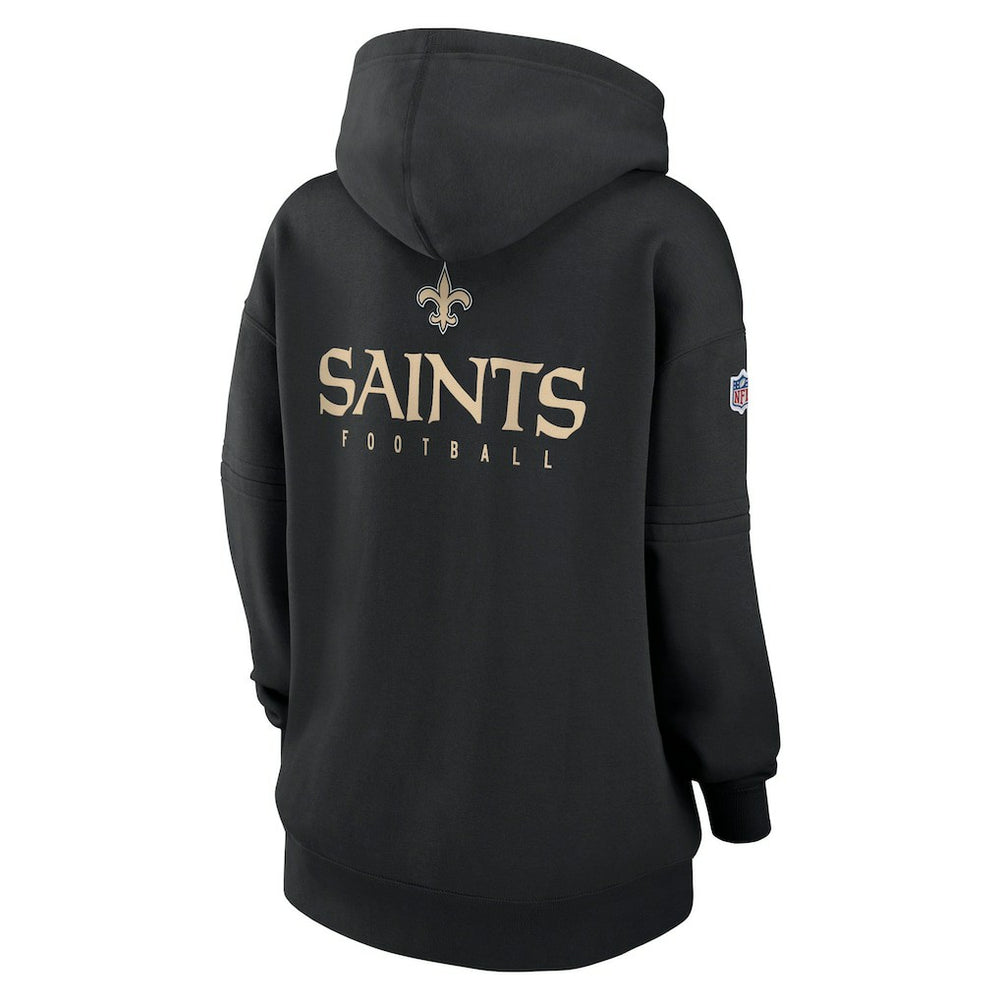 New Orleans Saints Women's 2023 Sideline Club Fleece Pullover Hoodie Black - Nike