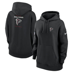 Atlanta Falcons Women's 2023 Sideline Club Fleece Pullover Hoodie Black - Nike