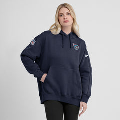 Tennessee Titans Women's 2023 Sideline Club Fleece Pullover Hoodie Navy - Nike