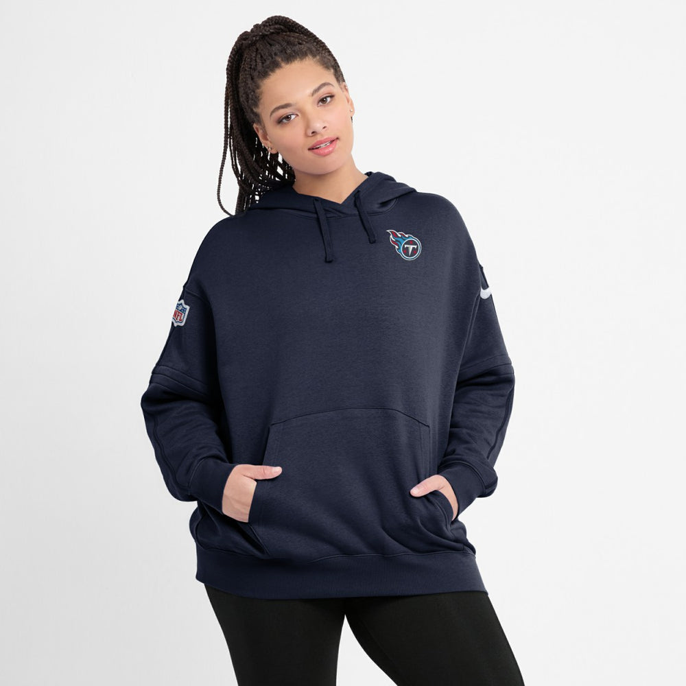 Tennessee Titans Women's 2023 Sideline Club Fleece Pullover Hoodie Navy - Nike