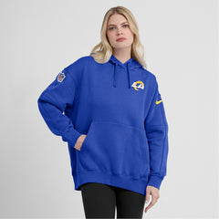 Los Angeles Rams Women's 2023 Sideline Club Fleece Pullover Hoodie Royal - Nike