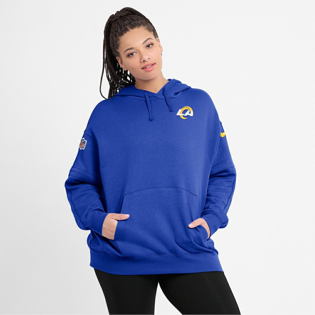 Los Angeles Rams Women's 2023 Sideline Club Fleece Pullover Hoodie Royal - Nike