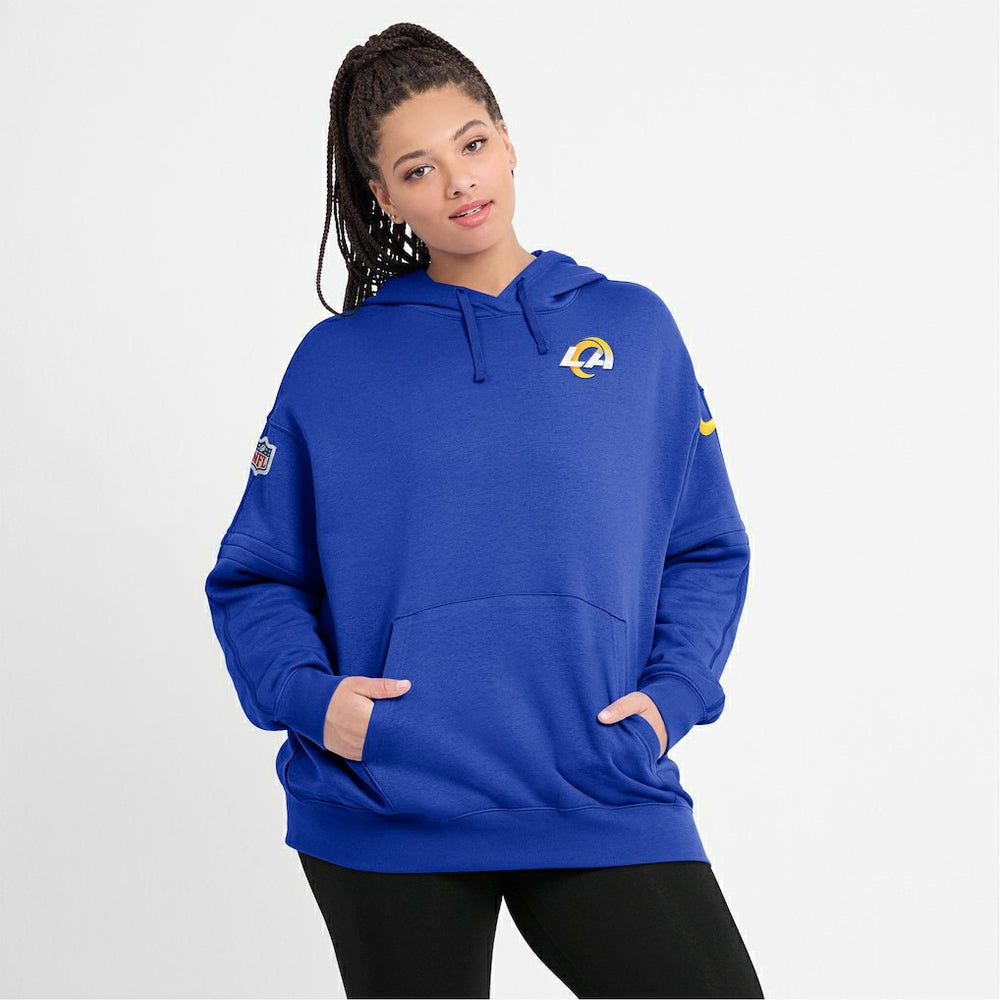 Los Angeles Rams Women's 2023 Sideline Club Fleece Pullover Hoodie Royal - Nike