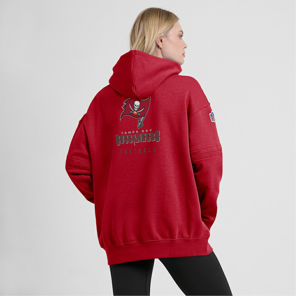Tampa Bay Buccaneers Women's 2023 Sideline Club Fleece Pullover Hoodie Red - Nike