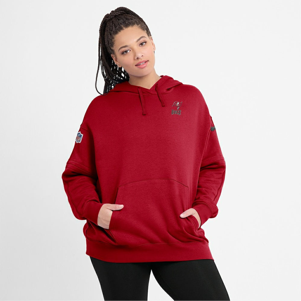 Tampa Bay Buccaneers Women's 2023 Sideline Club Fleece Pullover Hoodie Red - Nike