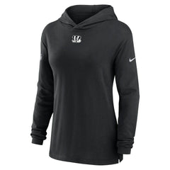 Cincinnati Bengals Women's Sideline Performance Long Sleeve Hoodie T-Shirt Black - Nike
