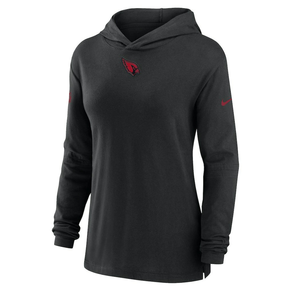 Arizona Cardinals Women's Sideline Performance Long Sleeve Hoodie T-Shirt Black - Nike