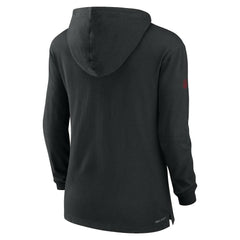 Arizona Cardinals Women's Sideline Performance Long Sleeve Hoodie T-Shirt Black - Nike