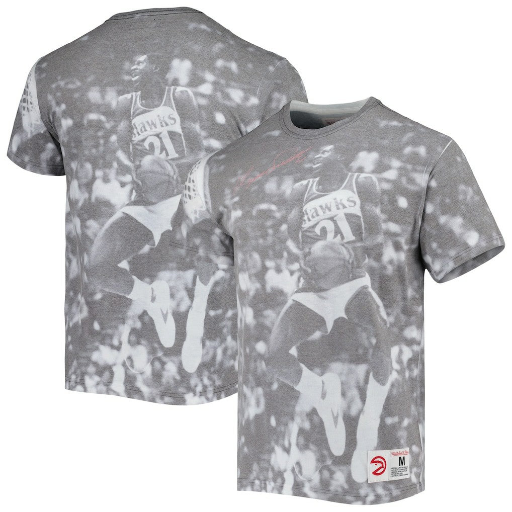 Mitchell & Ness - Dominique Wilkins Atlanta Hawks Above The Rim T-Shirt - Heather Gray