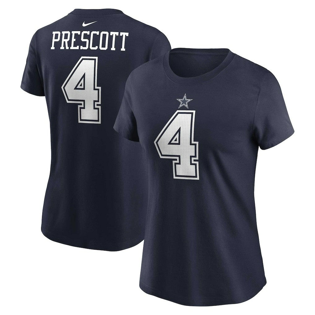 Dak Prescott Dallas Cowboys Women's Player Name & Number T-Shirt Navy - Nike