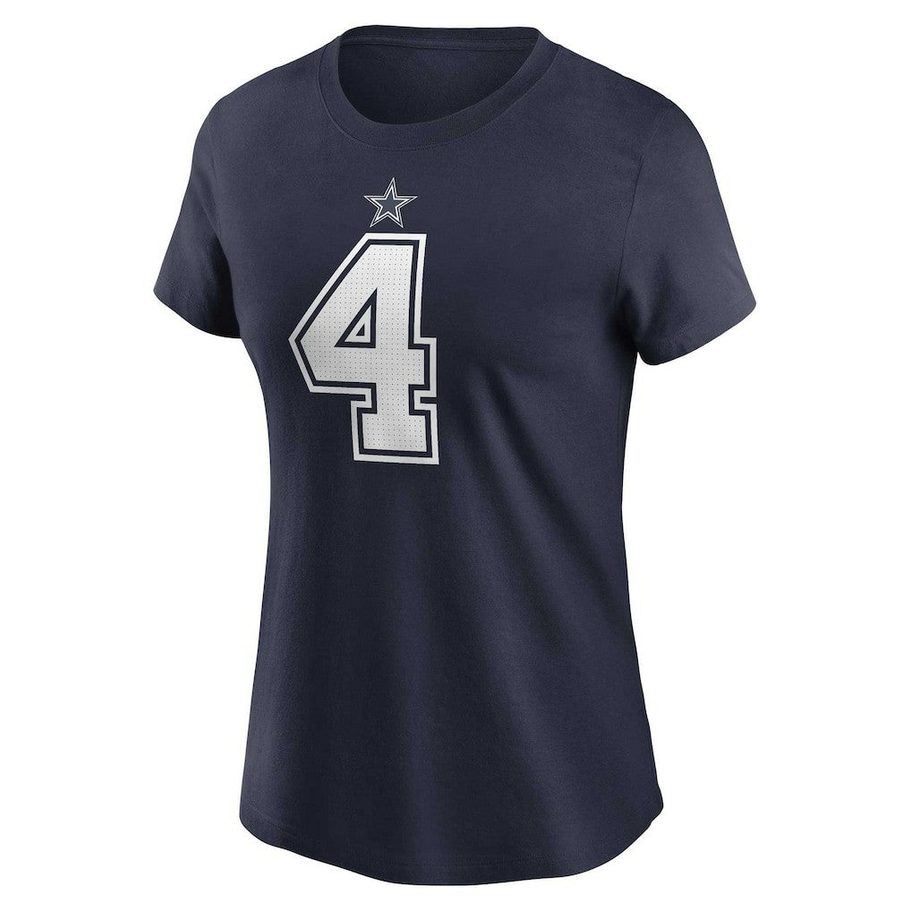 Dak Prescott Dallas Cowboys Women's Player Name & Number T-Shirt Navy - Nike