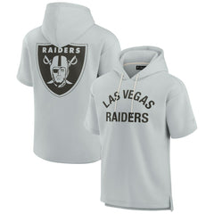 Las Vegas Raiders Unisex Elements Super Soft Fleece Short Sleeve Pullover Hoodie Gray - Fanatics