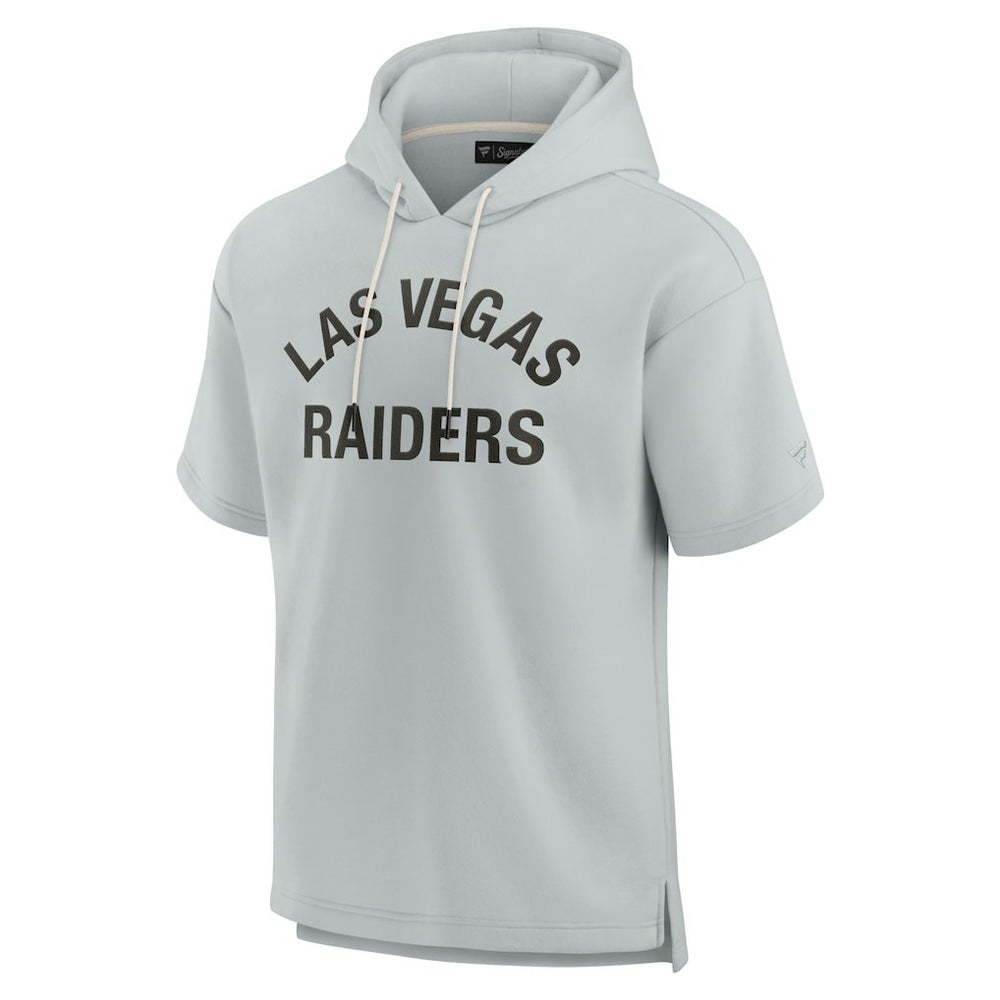 Las Vegas Raiders Unisex Elements Super Soft Fleece Short Sleeve Pullover Hoodie Gray - Fanatics