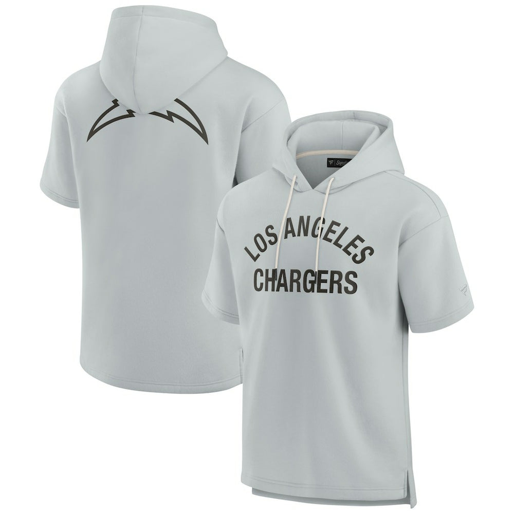 Los Angeles Chargers Unisex Elements Super Soft Fleece Short Sleeve Pullover Hoodie Gray - Fanatics