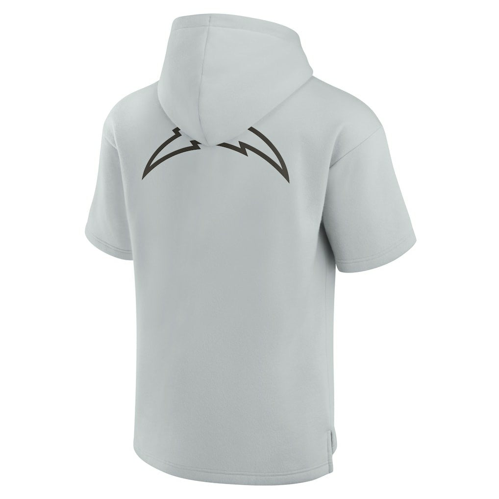 Los Angeles Chargers Unisex Elements Super Soft Fleece Short Sleeve Pullover Hoodie Gray - Fanatics