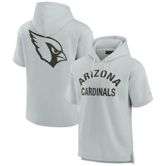 Arizona Cardinals Unisex Elements Super Soft Fleece Short Sleeve Pullover Hoodie Gray - Fanatics