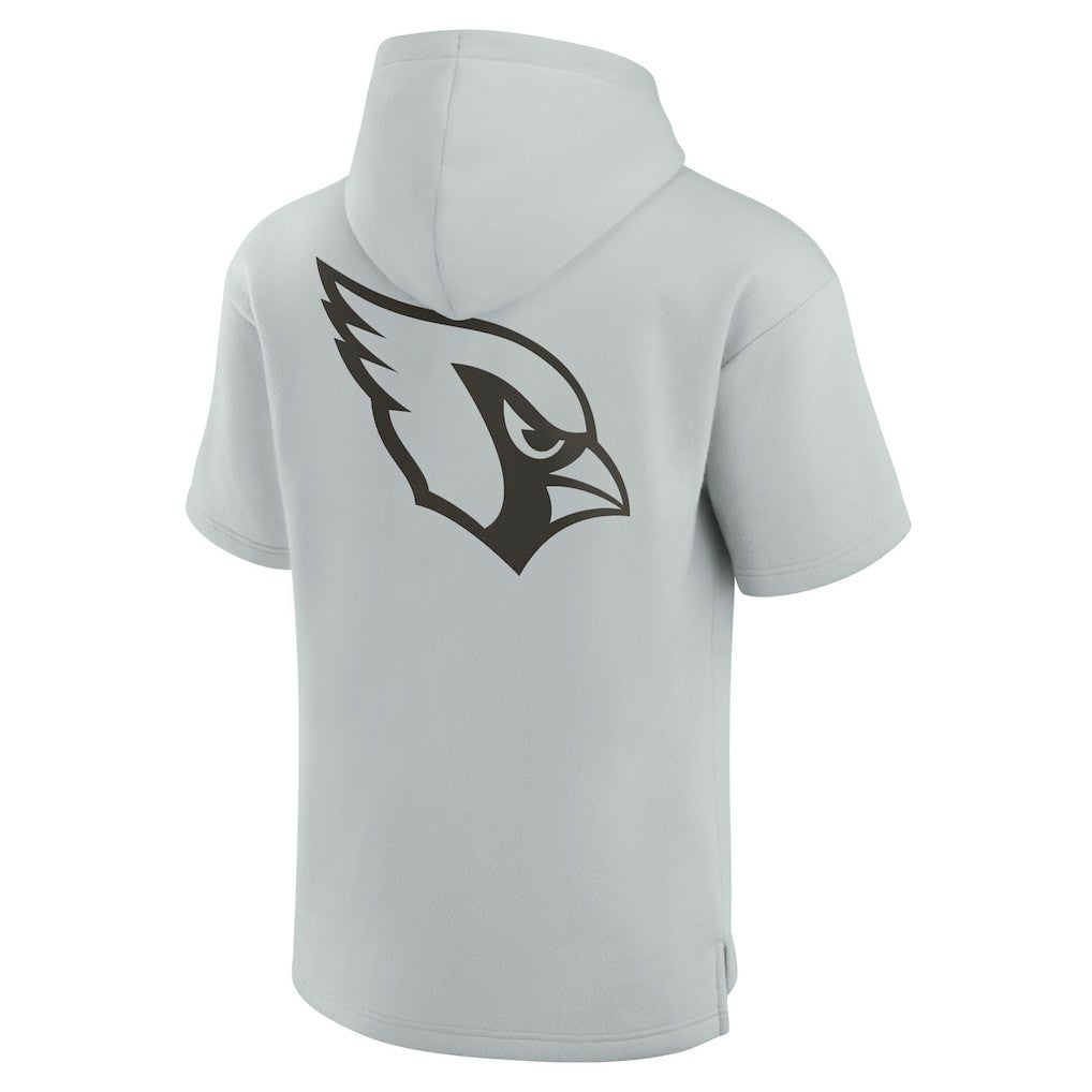 Arizona Cardinals Unisex Elements Super Soft Fleece Short Sleeve Pullover Hoodie Gray - Fanatics