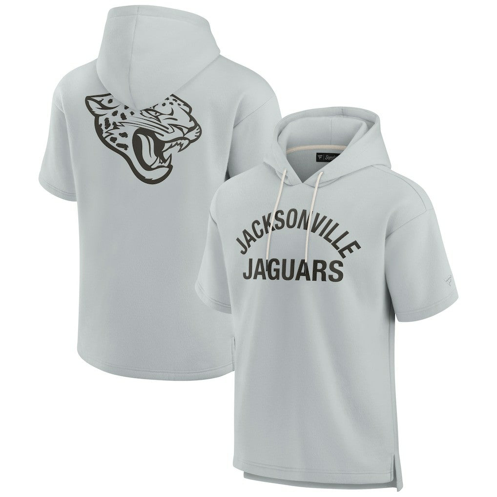 Jacksonville Jaguars Unisex Elements Super Soft Fleece Short Sleeve Pullover Hoodie Gray - Fanatics