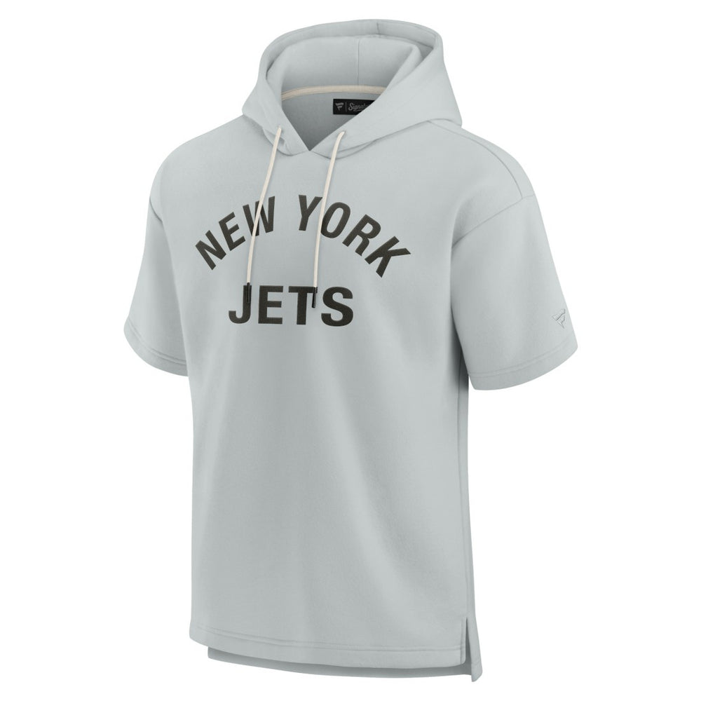 New York Jets Unisex Elements Super Soft Fleece Short Sleeve Pullover Hoodie Gray - Fanatics