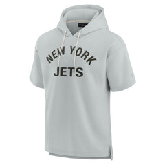New York Jets Unisex Elements Super Soft Fleece Short Sleeve Pullover Hoodie Gray - Fanatics
