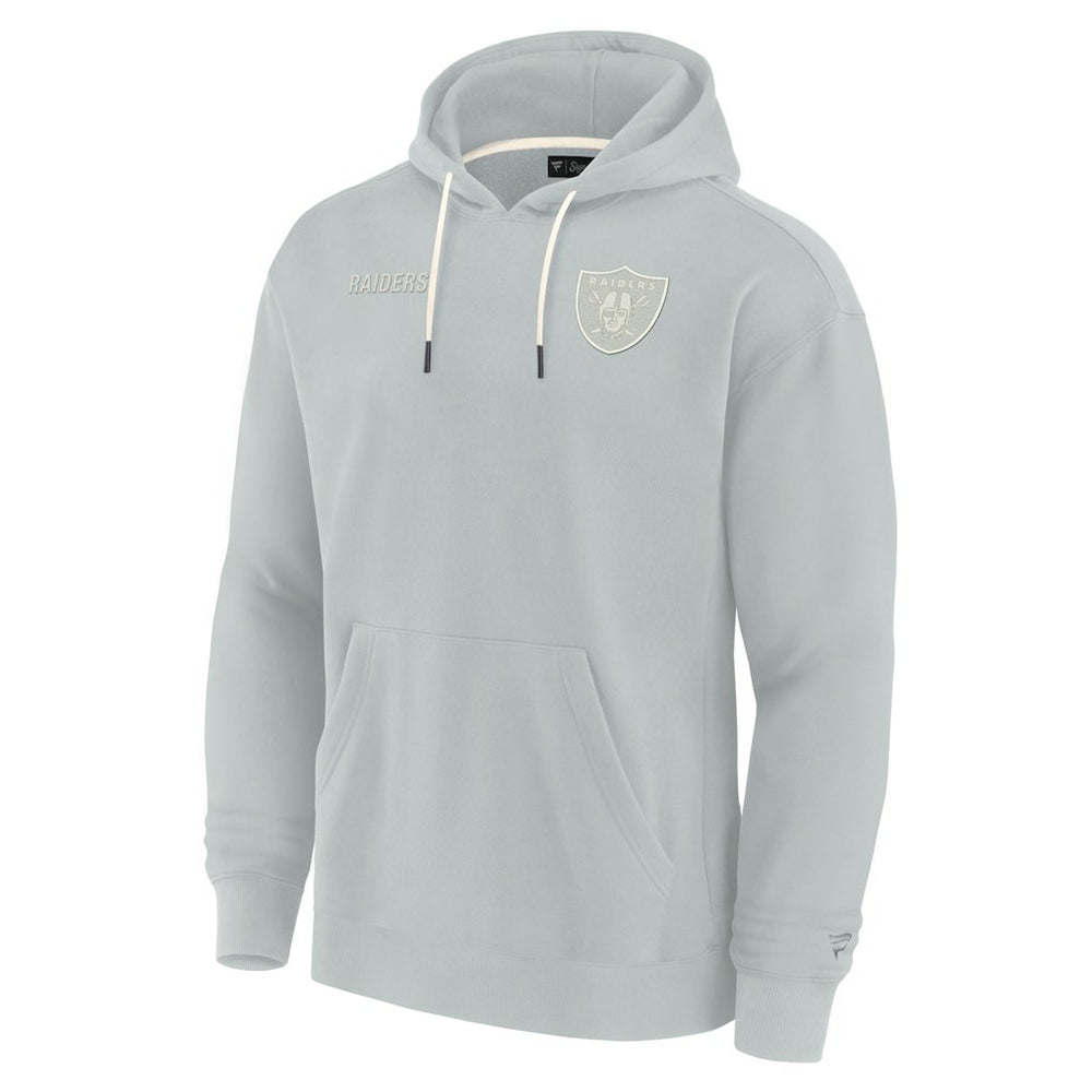 Las Vegas Raiders Unisex Elements Super Soft Fleece Pullover Hoodie Gray - Fanatics
