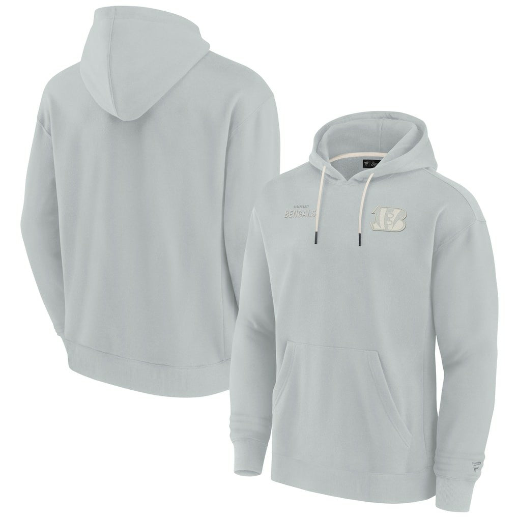 Cincinnati Bengals Unisex Elements Super Soft Fleece Pullover Hoodie Gray - Fanatics