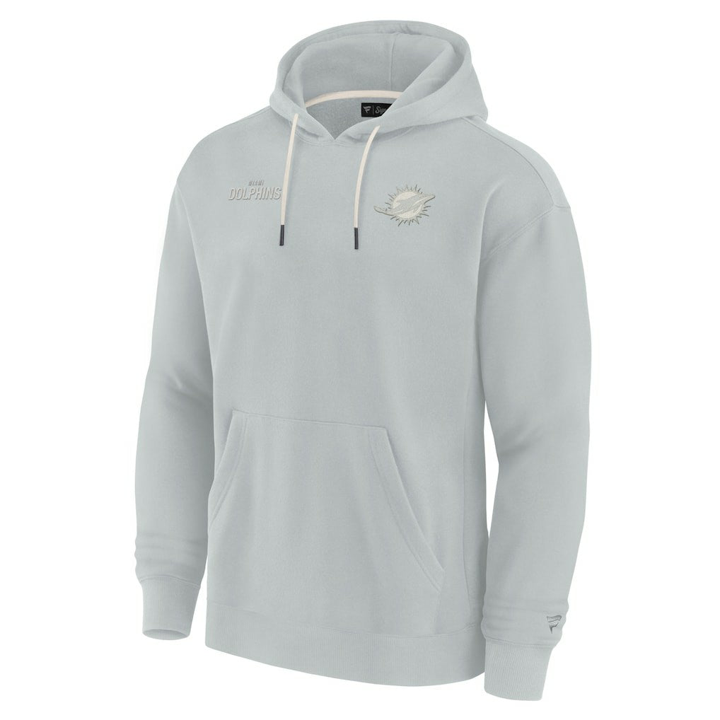 Miami Dolphins Unisex Elements Super Soft Fleece Pullover Hoodie Gray - Fanatics