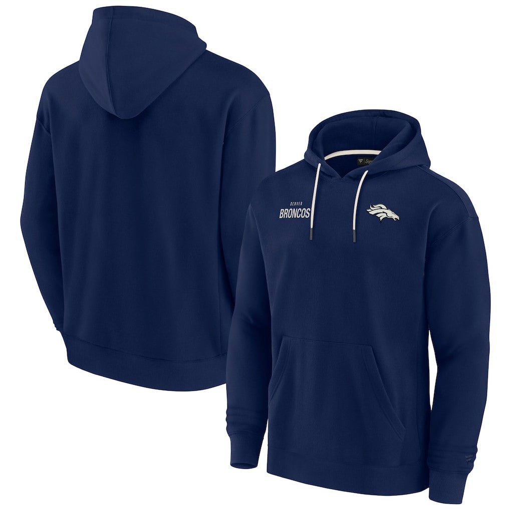 Denver Broncos Unisex Elements Super Soft Fleece Pullover Hoodie Navy - Fanatics