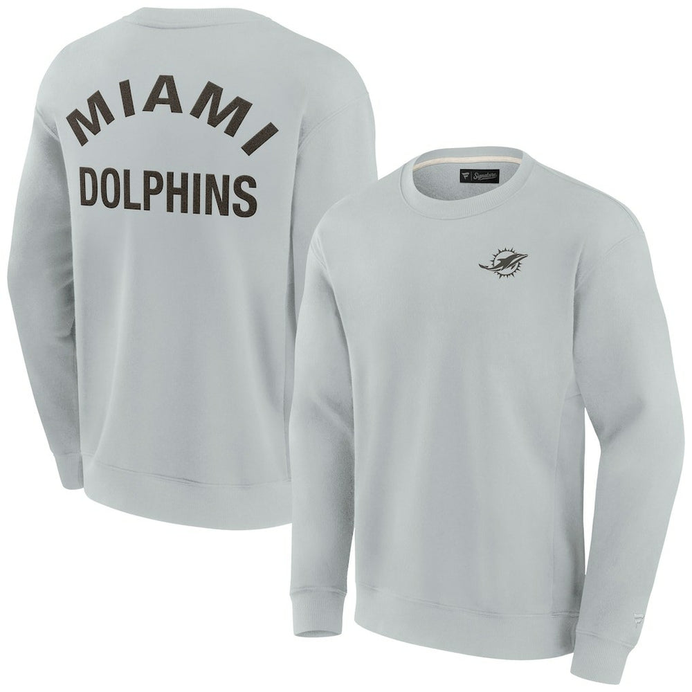 Miami Dolphins Unisex Elements Super Soft Pullover Sweatshirt Gray - Fanatics