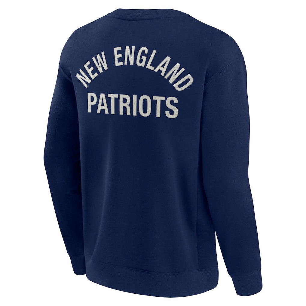 New England Patriots Unisex Elements Super Soft Pullover Sweatshirt Navy - Fanatics