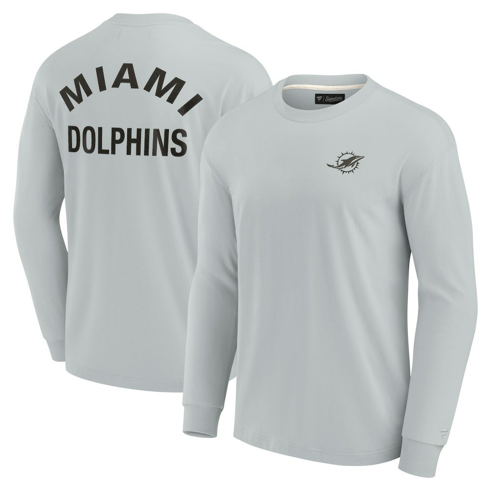 Miami Dolphins Unisex Elements Super Soft Long Sleeve T-Shirt Gray - Fanatics